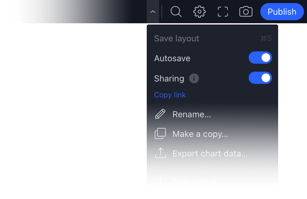 Layout settings in TradingView